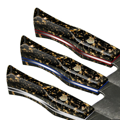 New Product Full Tang Vacuum Treated 10Cr15MoV High Carbon Steel 8 Inch Handmade Chef Knife