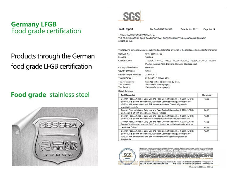 TV1703 Taidea V-SAN Deluxe Black Crystal Ceramic Sharpening Steel Rod