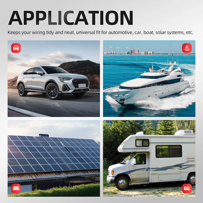 600 Amp Bus Bar Heavy Duty Power Distribution Block with 6XM10 Stainless Steel Studs Pure Copper Terminal Block with Cover