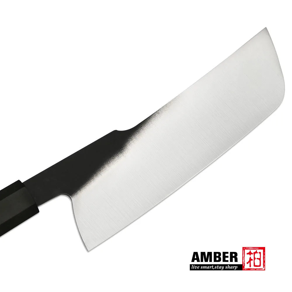 Octagon Olive Wood Handle Korouchi 440C High Carbon Stainless Steel NAKIRI CHEF KNIFE