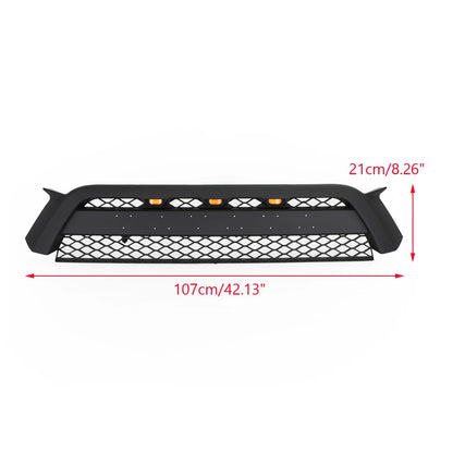 Matte Black Front Bumper LED Light Grille Grill for Toyota 4Runner 2010 2011 2012 2013 with Letter #TO1200367