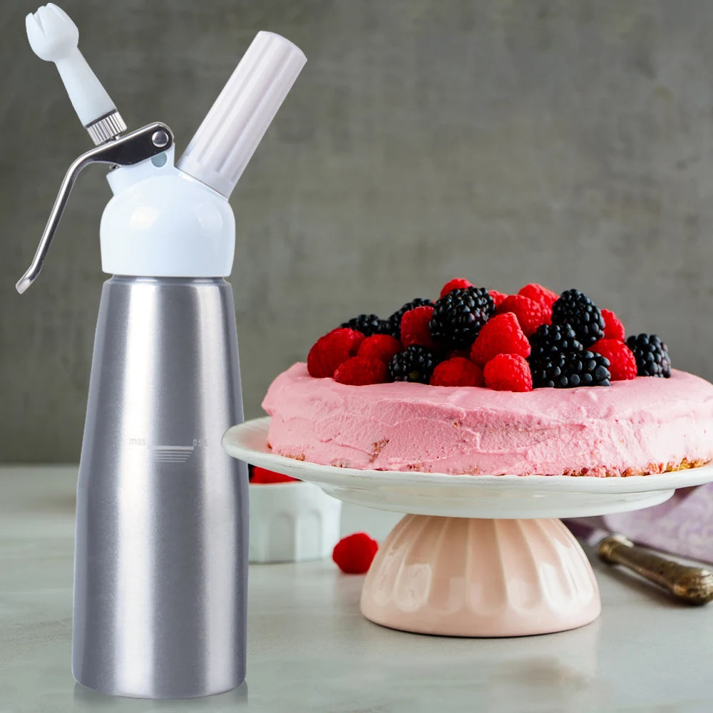 103-0001 Custom LOGO Aluminium 500ML Whip Cream Dispenser Cream Whipper with Decorating Tips