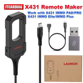 USA EU Warehouse LAUNCH X431 Car Key Programmer Work With X431 IMMO PLUS/PRO5/APEX Remote Key Maker