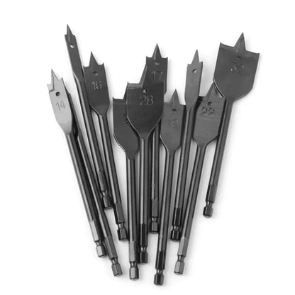 11pcs 6-32mm High-carbon Steel Hex Shank Flat Drills Wood Hand Drill Bits Set Spade Woodworking Drill Bit Power Tools Hole Saw
