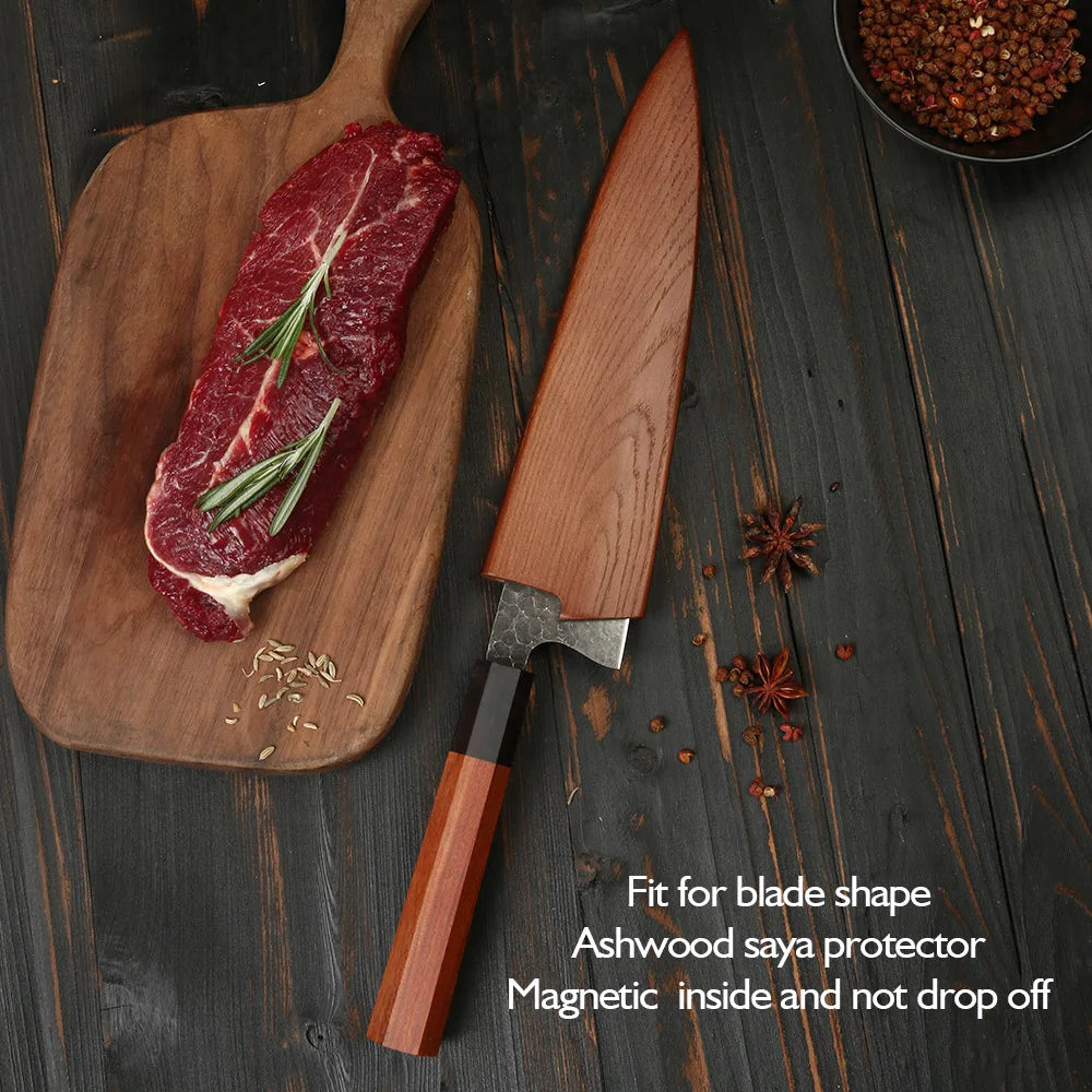 8inch Carbon Steel Hand Forged Chefs Knife