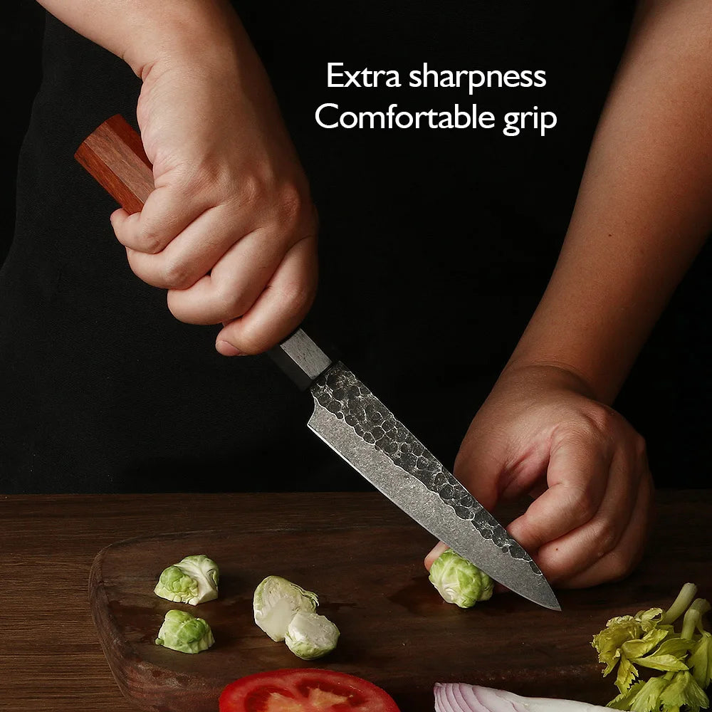 5 inch Air Foring Hammer 440C Carbon Steel Utility Kitchen Knife