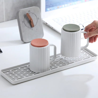 Multipurpose Bathroom Soap Sponge Drip Draining Board Dish Coffee Mug Cup Storage Drying Rack Plastic Kitchen Sink Drain Tray