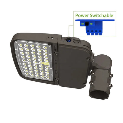 100-277V Power Selectable Aluminium Die Casting 100W 150W 240W IP66 Outdoor Exterior Road LED Pole Light With Photocell