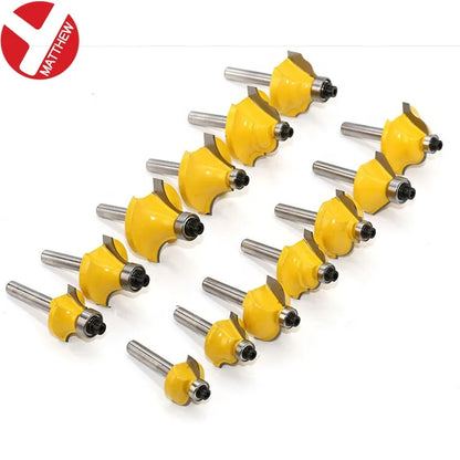 35pcs Aluminum Box Pack Tungsten Steel Panel Wood Router Bits Set with 1/4 Round Shank