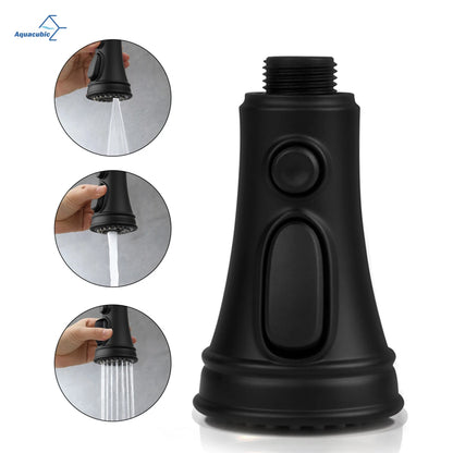 USA Stock Matte Black 3 Modes Kitchen Sink Faucet Sprayer Attachment Pull Out Spray Head Replacement for G1/2 Connector