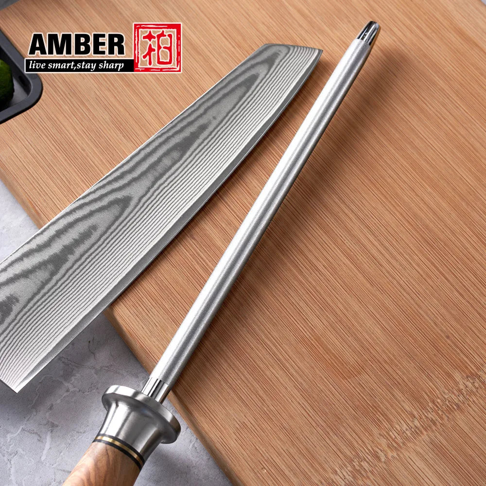 High Quality 67layers Vg10 Damascus Knife Set Olive Wood Handle Kitchen Knife Set with Magnetic Stand