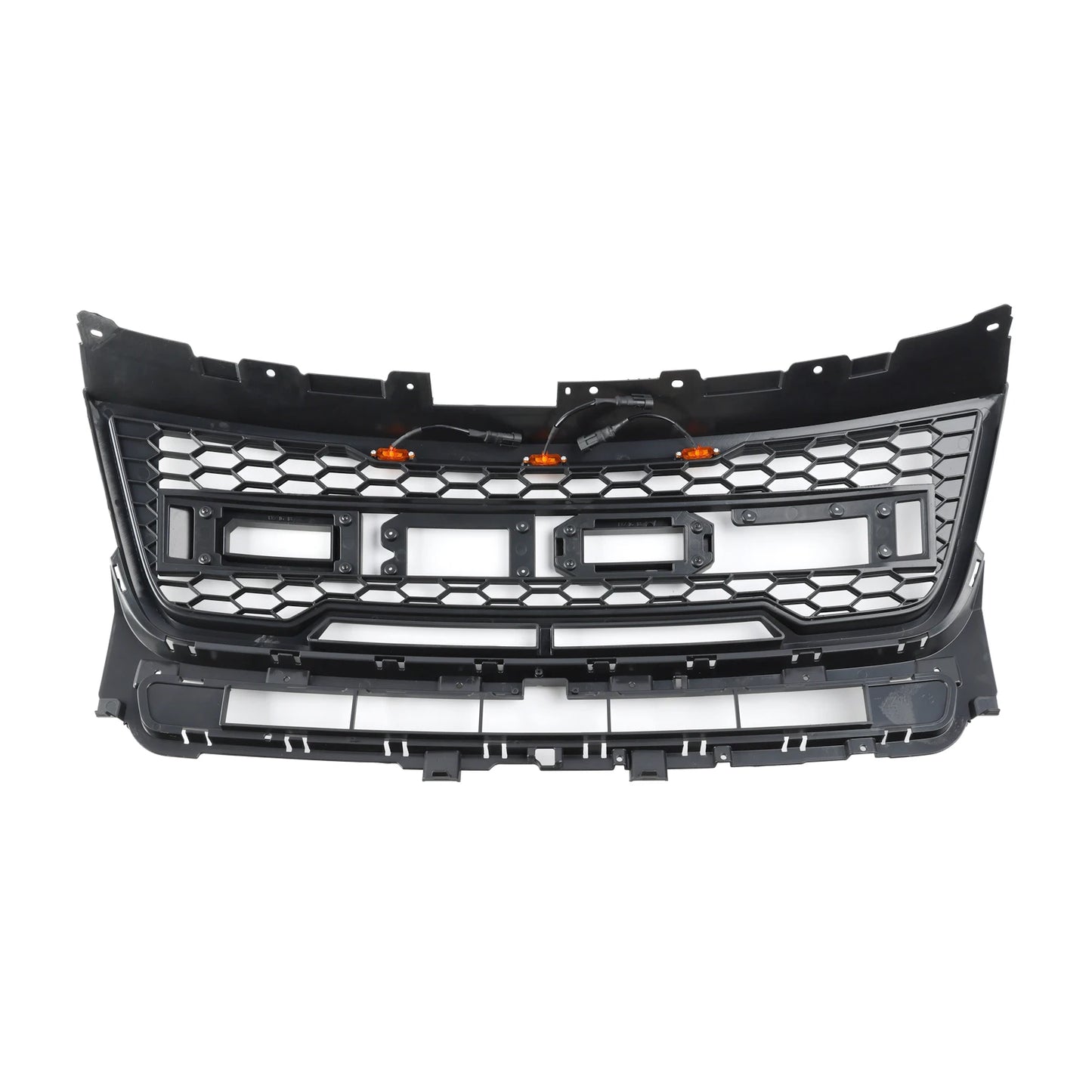 Front Upper Bumper Grille Grill for Ford Explorer 2016-2018 With Lights Letter