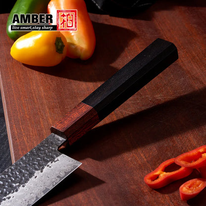 Kitchen Japanese Knives for Chef Damascus Steel Wood Handle Hand Forged Knives Japanese 6inch Petty Utility Fruit Knife