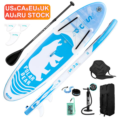 FUNWATER Dropshipping OEM 10'6" Blue sup Soft Surfboard Wholesale Stand up Paddle Board Buy Portable Paddle Board