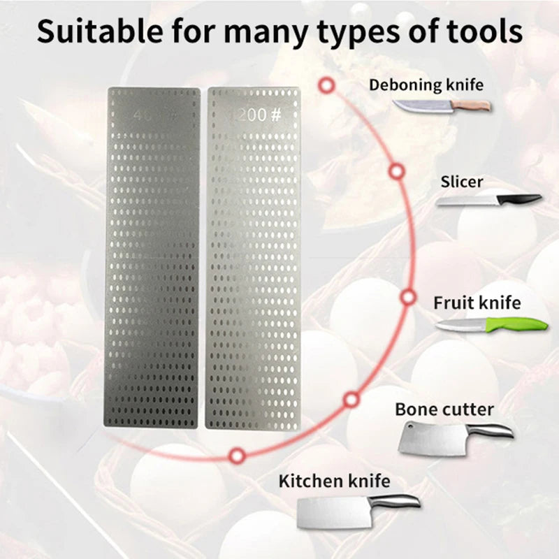 DMD Diamond Double-Sided Whetstone Ice Skate Edge Household Outdoor Knife Sharpener Replaceable Whetstone Special Kitchen Tool