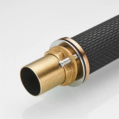 For FLG OEM Modern Luxury Antique Basin Faucet Blackened Brass Bathroom Tap with Ceramic Valve Core Free Spare Parts