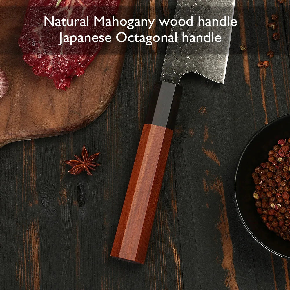 8inch Carbon Steel Hand Forged Chefs Knife