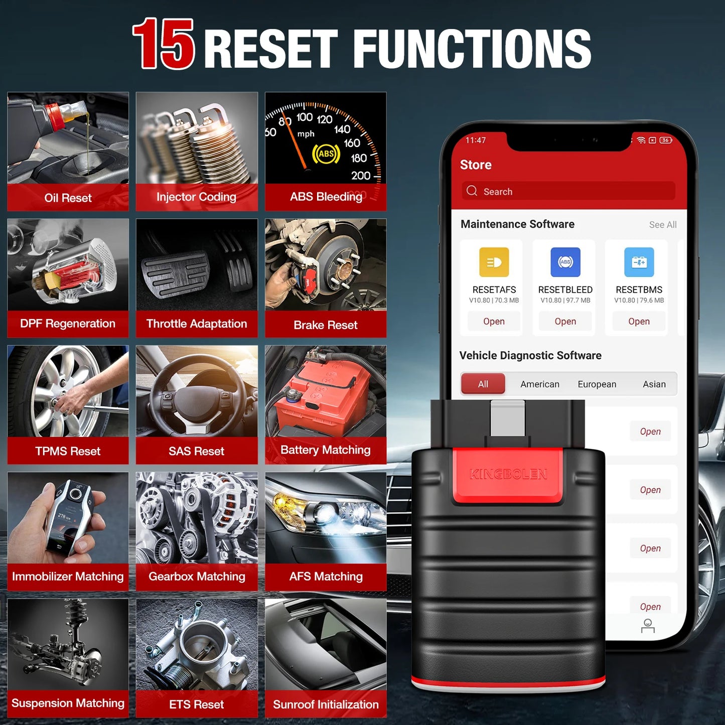 Ediag New Version Full Systems BT Car Diagnostic Tool Obd2 Scanner Bi-Directional Active Test Ecu Coding