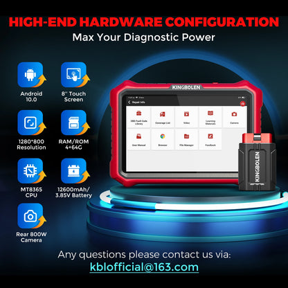 2025 Newest KINGBOLEN K8 PRO 8inch All System Diagnostic Tools With ECU Coding Online Coding