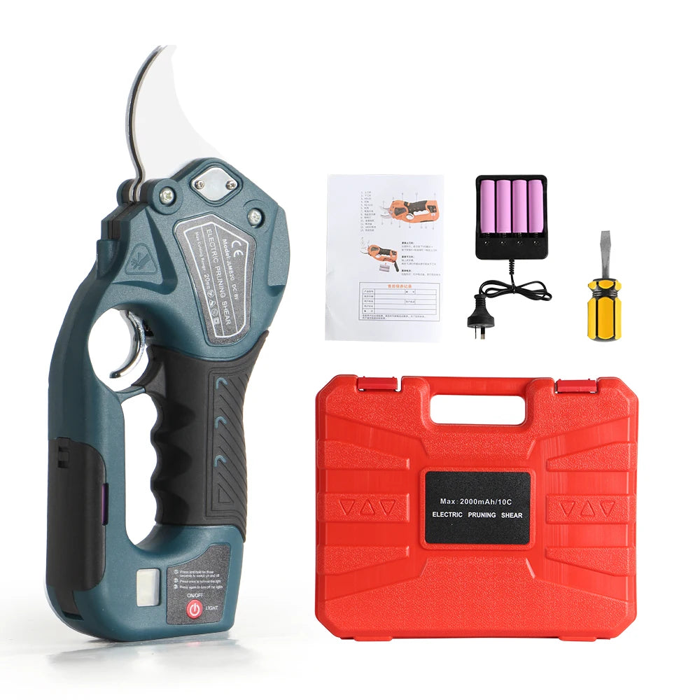 20mm(0.8inch) Garden Cordless Electric Li-ion Battery Cordless Electric Garden Scissors Pruning Shears Tree Pruner