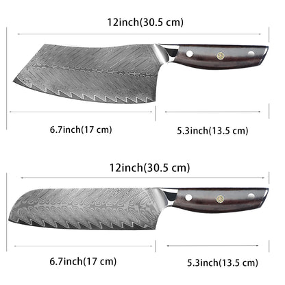 Professional Kitchen Knife High Quality Damascus Steel Chef Knife with Wood Handle Sharp Blade Utility Knife