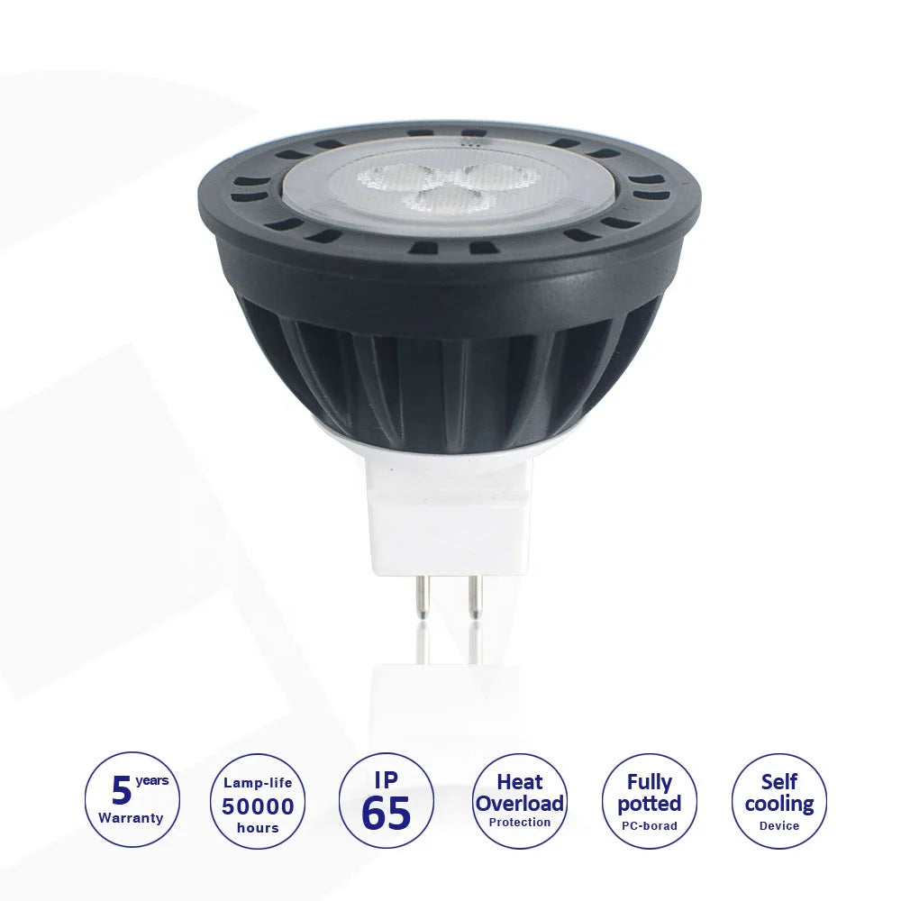 LT1016A Beam Spread 15/30/45/60/100 Degree MR16 Aluminum RGBW LED Lamp Low Voltage IP65 Waterproof MR16 LED Bulb