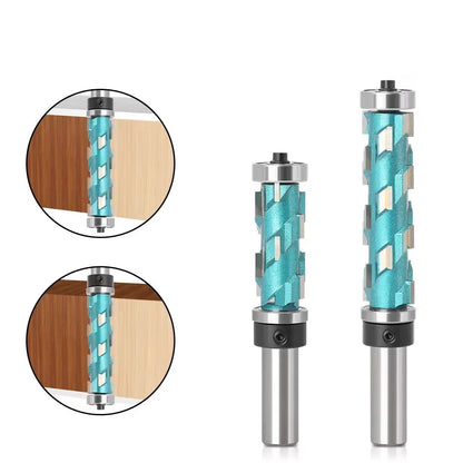 L-N279 12mm 1/2" Shank Flush Trim Solid Carbide Spiral Top Bearing Cnc Router Bit Compression-cut End Mill Bit Face Wood Milling