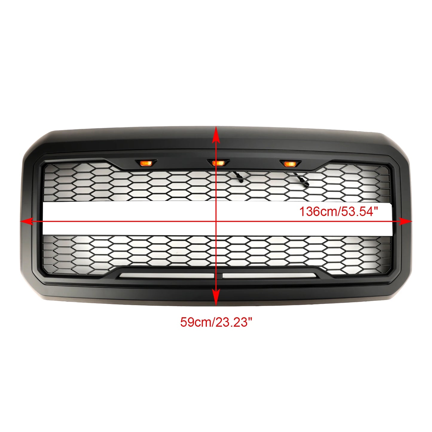 Front Bumper Grill Grille W/ LED for Ford F250 F350 F450 F550 2011-2016 Super Duty With Letter US Stock Free Shipping