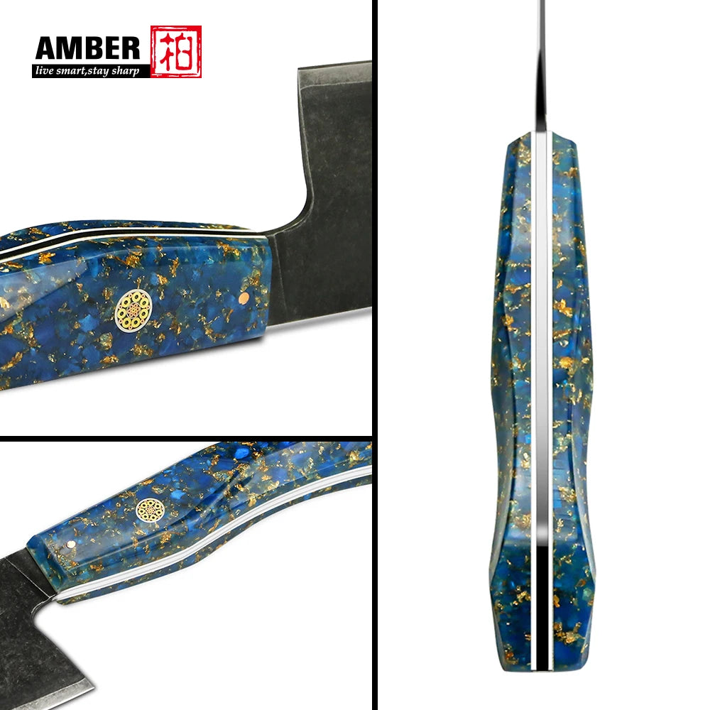 Sandwich Structure 10Cr15Mov Japanese Usuba Nakiri Chef Knife with Foil Handle