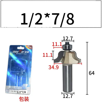 Tideway Professional Grade 1/4 1/2 Shank Roman Ogee Bit Woodworking Molding Line Router Bit End Mill Cutter