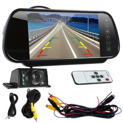 IPoster Hot Selling 7in Truck Reverse Mirror Monitor with 7 Infrared LED Night Vision US Stock Car Backup Rearview Camera Kit