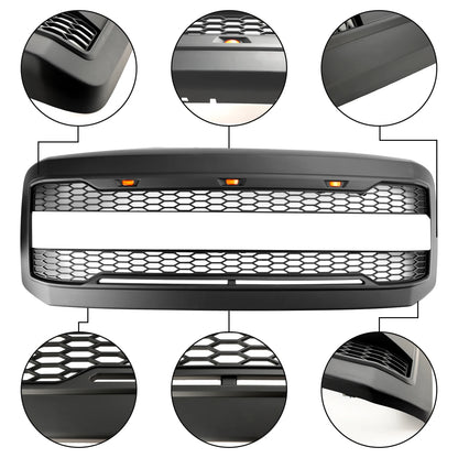 Front Bumper Grill Grille W/ LED for Ford F250 F350 2005 2006 2007 Super Duty With Letter