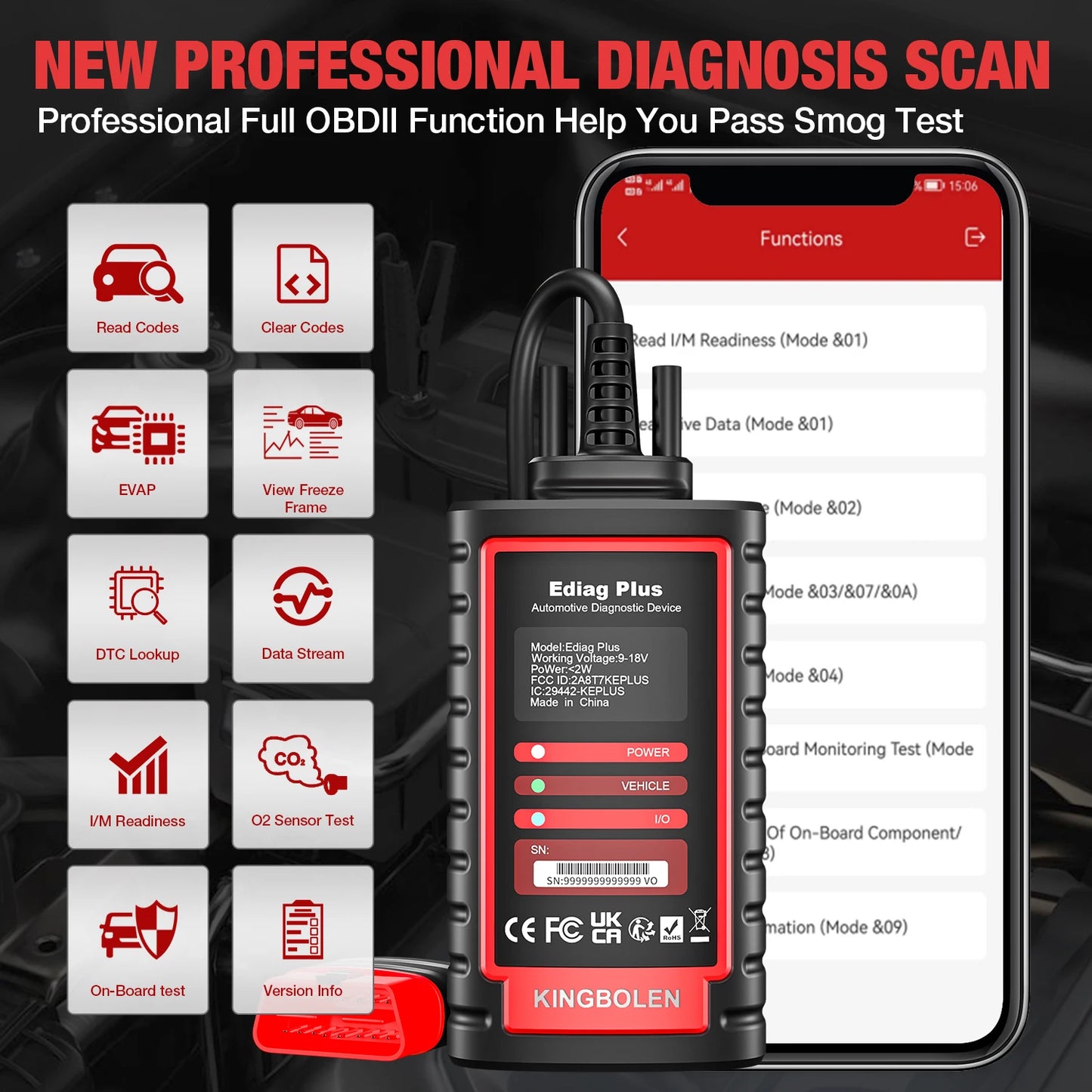 Ediag Plus All System Automotive Diagnostic Scanner OBD2 CAN FD ECU Coding Tool PK Thinkdiag2