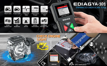 Best Selling Product 2025 EDIAG YA101 OBDII Car Code Reader Full Diagnostic OBD2 Scanner for Automotive Engine Diagnostic Tool
