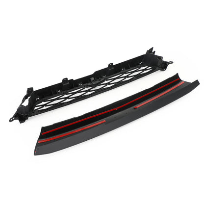 For Toyota 4Runner 2020-2024 TRD PRO Black 2 Piece Front Bumper Grille Grill Car Body Trim Parts With Letter