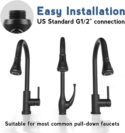 Aquacubic 3 Functions Kitchen Faucet Sprayer Head Pull Out Sink Faucet Spray Head Pull Down Faucet Nozzle Spout