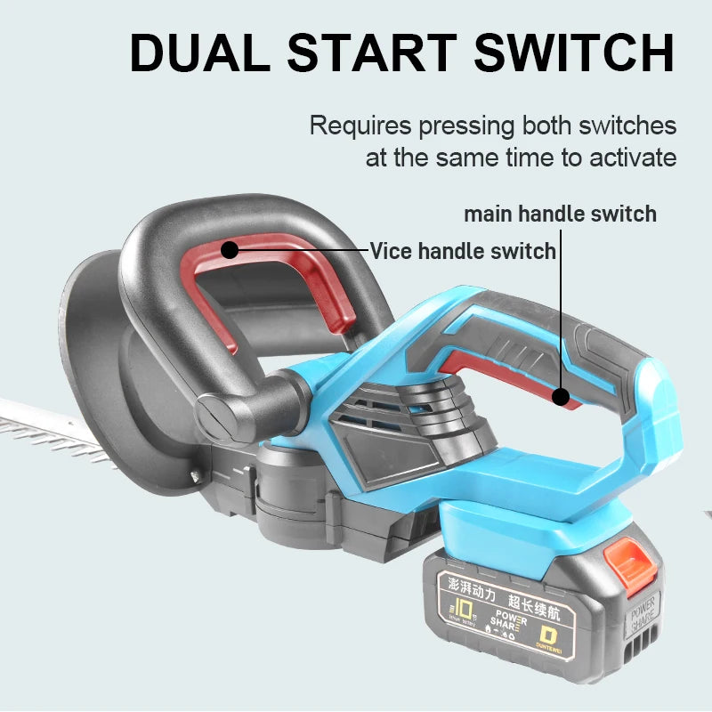 500W 410mm Electric Cordless Gasoline Pole Hedge Trimmer