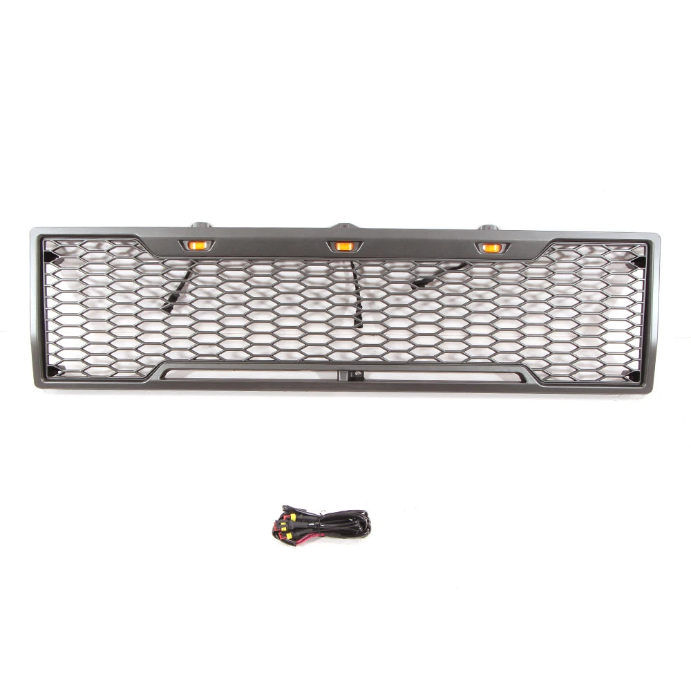 Raptor Style Conversion Front Bumper Black Mesh Grille W/LED Fit for 1980-1986 Ford BRONCO F150