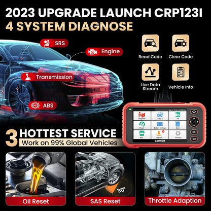 2025 CRP123i V2.0 4 System Diagnostic Tool Machine for All Cars OBD2 Scanner 3 Resets Battery Test Lifetime Free