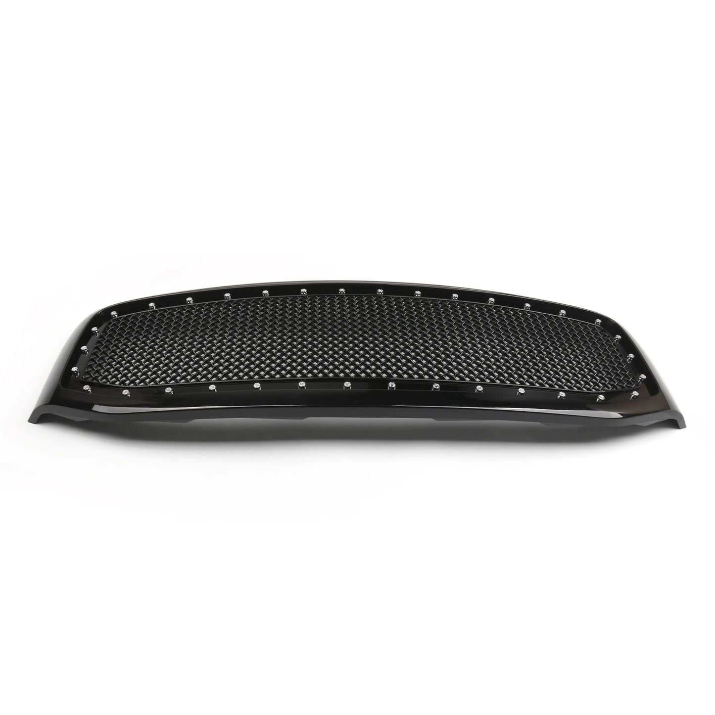 Areyourshop Black Mesh Style Front Hood Grille W/Chrome Rivet for Ram 1500/2500/3500 2006-2008 Models