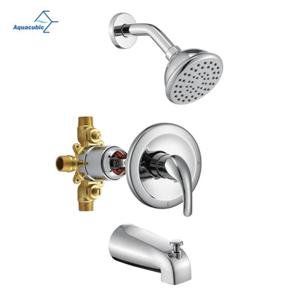 USA Warehouse Delivery Bathroom Wall Mounted Shower Faucets with Pressure Balance Valve and Tub Spout