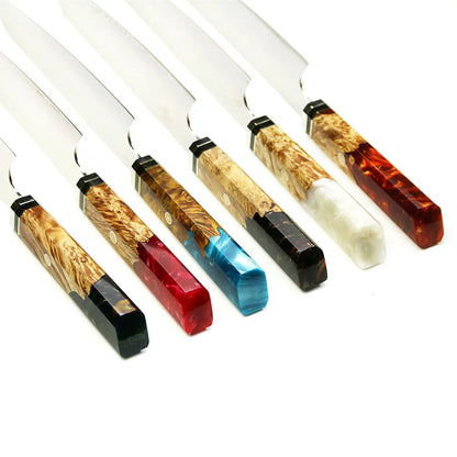 Drop Shipping DHL EXPRESS Vg10 Damascus Steel Knife Colorful Wood Handle Chef Knife Kiristuke Damascus Chef Knife