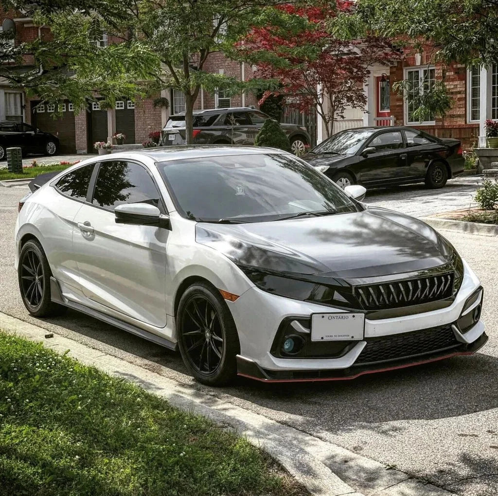 US Stock Glossy Black Shark Style Grille for 2016-2021 Honda Civic Sedan/Hatchback/FK8