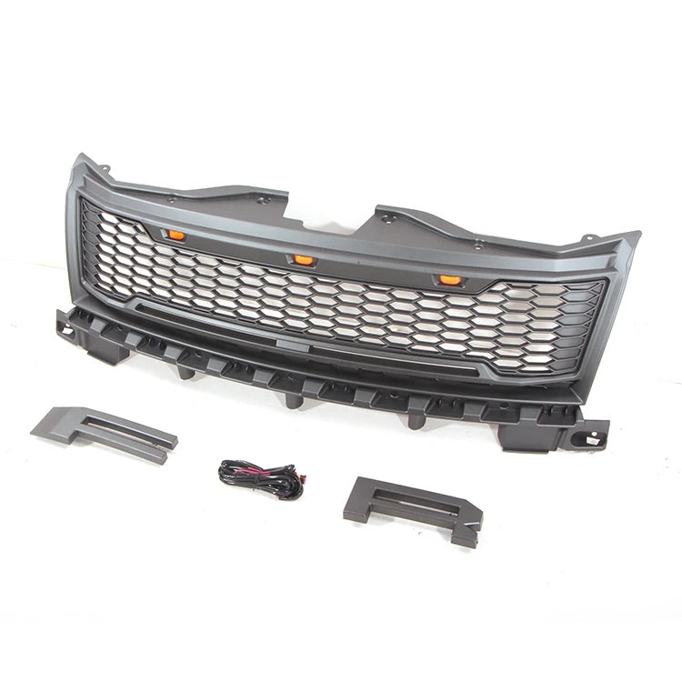 Front Grille Matte Black LED Raptor Style Fit for 2007-2010 Ford Edge