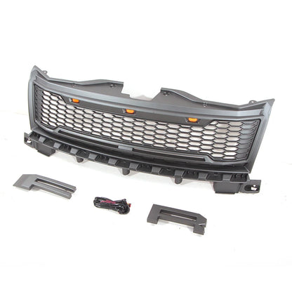 Front Grille Matte Black LED Raptor Style Fit for 2007-2010 Ford Edge