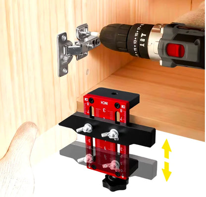 L-HT228 Cabinet Door Mounting Jig Drilling Fixed Clamp Locker Door Installation Locator Aluminum Woodworking Right Angle Clamp