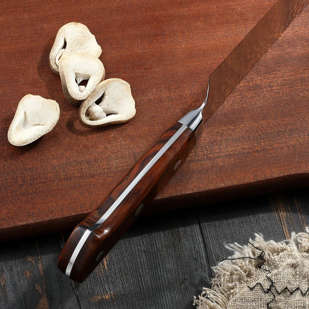 Guarantee High Quality 67 Layers VG10 Damascus Steel Santoku Utility Japanese Kitchen Knives with Wooden Handled