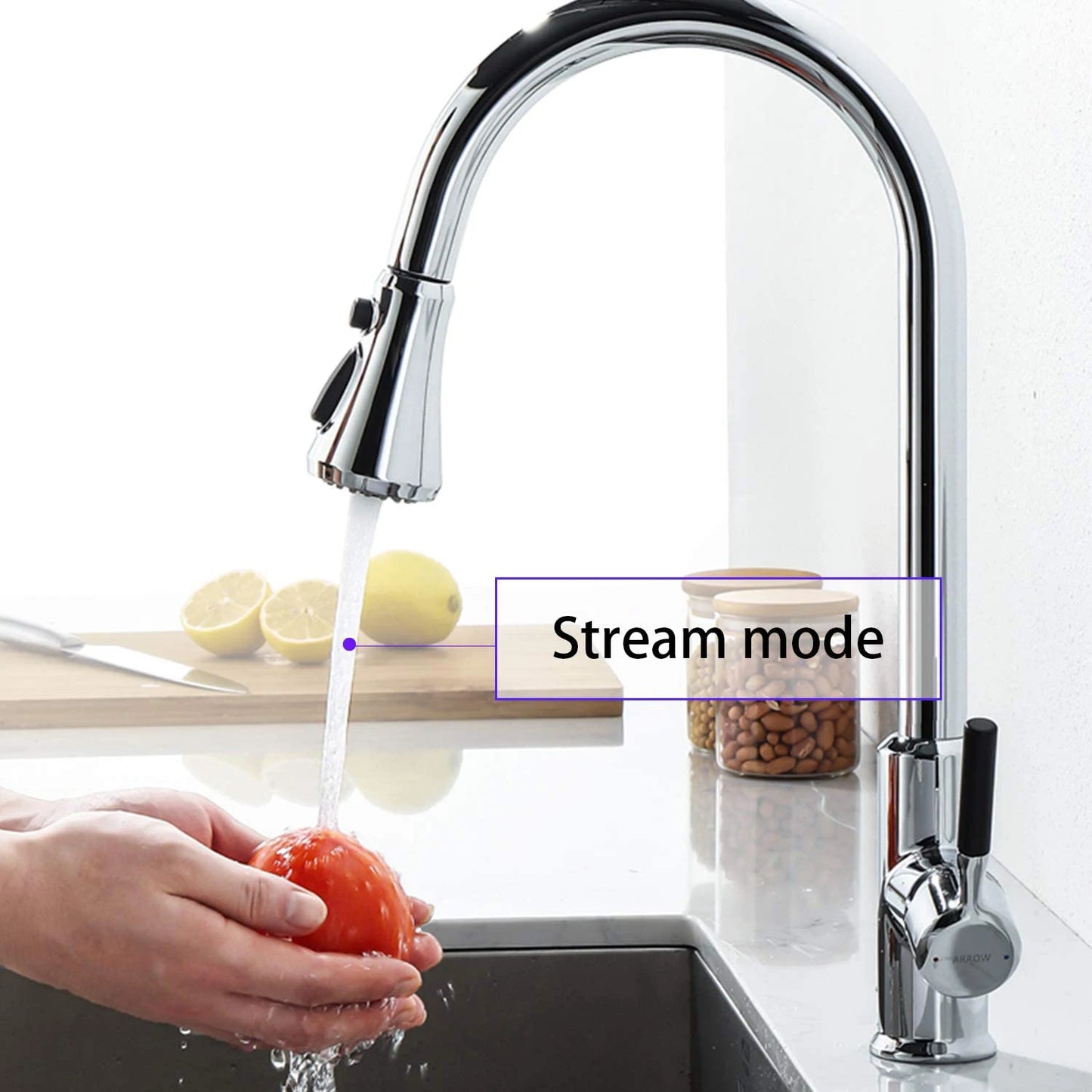 USA Stock Kitchen Faucets Spray Head with 3 Modes Head Replacement Headshower for Kitchen Faucet