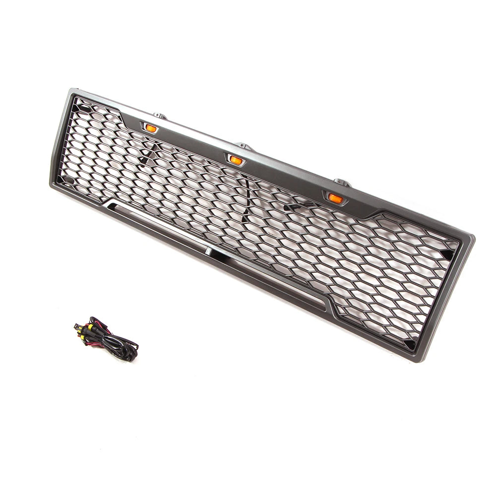 Raptor Style Conversion Front Bumper Black Mesh Grille W/LED Fit for 1980-1986 Ford BRONCO F150