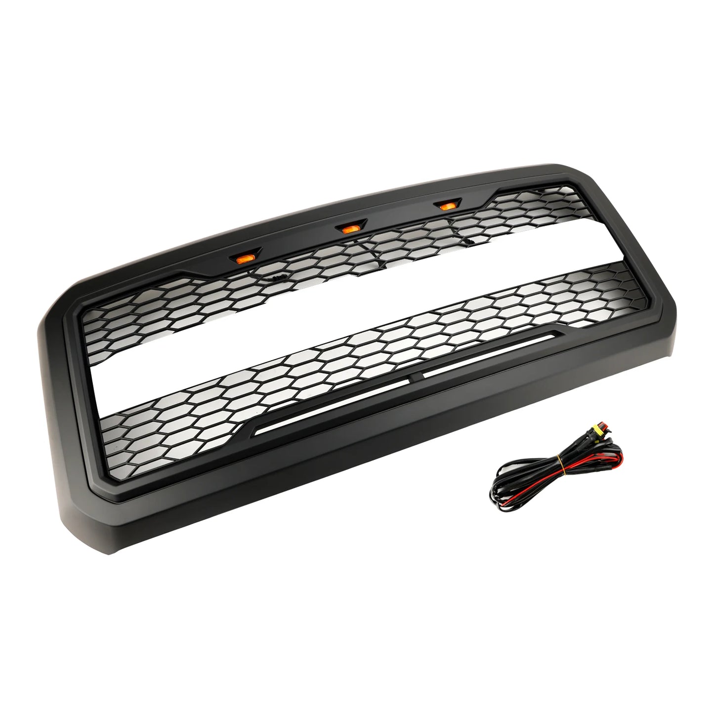 Front Bumper Grill Grille W/ LED for Ford F250 F350 F450 F550 2011-2016 Super Duty With Letter US Stock Free Shipping